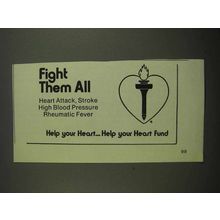 1974 Heart Fund Ad - Fight Them All
