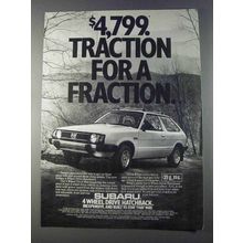 1980 Subaru 4 Wheel Drive Hatchback Ad - Traction