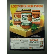 1987 Prego Plus Spaghetti Sauce Ad - A Tasty Offer
