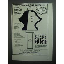 1989 MLCS Multi-Form Molding Maker #159 Ad - Makes Beautiful Moldings