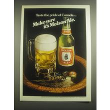 1982 Molson Ale Ad - Taste the pride of Canada
