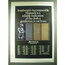 1974 Southwick Suits Ad - Southwick's incomparable Hopsack