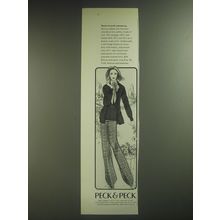 1974 Peck & Peck Cardigan, Belted Tank, Blouse and Pants Ad - Down-to-earth