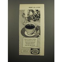 1955 Chase & Sanborn Coffee Ad - Served by more restaurants