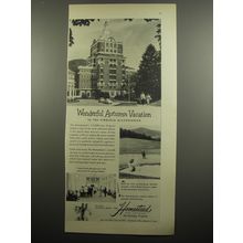 1955 The Homestead Resort Advertisement - Wonderful Autumn Vacation