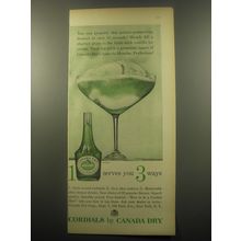 1959 Canada Dry Crme de Menthe Ad - serves you 3 ways