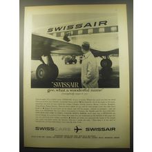 1959 Swissair Airlines Ad - Swissair gee, what a wonderful name