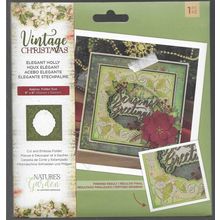Crafter's Companion. Elegant Holly Cut & Emboss Folder. Cardmaking Scrapbooking