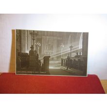 CHANCEL, SHERBORNE ABBEY, DORSET. used antique postcard by Judges 1927 pm =