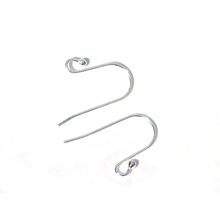 Pair of Sterling Silver 22 mm Curved S Ball Tip French Ear Wire