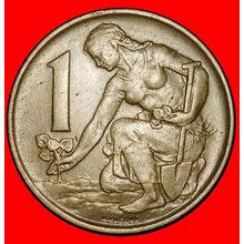 ⰆCOMMUNIST LION 1957-1990: CZECHOSLOVAKIA★1 CROWN 1986 II+C★LOW START★NO RESERVE