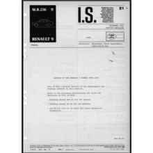 Renault 9 Diesel Type L424 Details Of Adjustments And Overhaul 7711073586 PDF