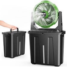 Ausic Portable Misting Fan - 9L Bucket, 10-Inch Outdoor Fans for Patios/Camping/