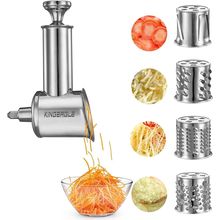 Stainless Steel Slicer Shredder Attachment for Kitchenaid Mixer, Cheese Grater A