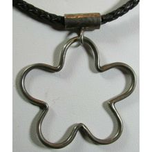 Retired SILPADA Sterling Silver Star Pendant leather cord Necklace 925 STUNNING