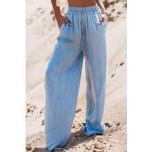 Myosotis Drawstring High Waist Wide Leg Denim Pants