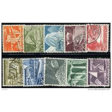 1949 10 different values - #48 fine used (o)