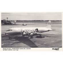 Douglas DC6 Trabajeros at Gatwick London Airport in 1965 Plane Postcard
