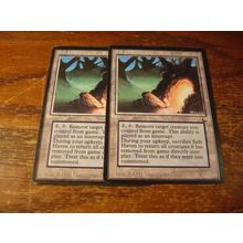 Magic The Gathering, MTG, 2-Cards, 1994, SAFE HAVEN, ex