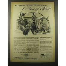 1939 Universal Credit Company Ad - Peace of Mind