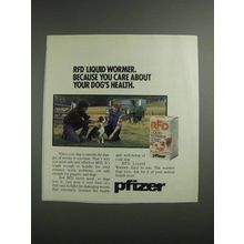1984 Pfizer RFD Liquid Wormer Ad - Your Dog's Health