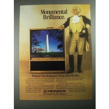 1987 Pioneer SD-P401 40" Projection Monitor Ad - Monumental Brilliance