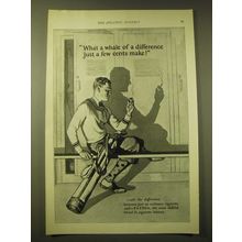 1924 Fatima Cigarettes Ad - whale of a difference