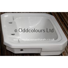 Shires / Trent Waverley 2 Tap Hole semi-recessed Basin in White U0242