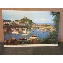 THE HARBOUR, ILFRACOMBE, DEVON used vintage postcard by Harvey Barton 1974 pm =