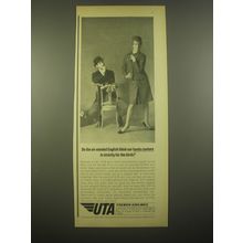 1966 UTA French Airlines Ad - Do the air-minded English think our haute couture