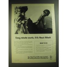 1974 Heart Fund Ad - Every minute counts, if it's heart attack