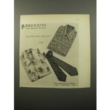 1950 Bronzini Sport Shirts and Ties Advertisement