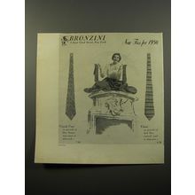 1950 Bronzini Greek Fret and Doric Ties Advertisement - photo by John Rawlings