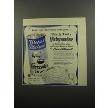 1951 Crosse & Blackwell Vichyssoise Soup Ad - Your very first taste tells you