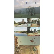 Keighley Haworth Hot Air Balloon Bronte Bridge 3x Postcard s