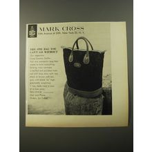 1954 Mark Cross Cross Country Duffle Bag Ad - The one bag you can't go without