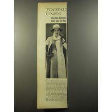 1954 Tootal Linen Vera Maxwell Dress and Duster Advertisement