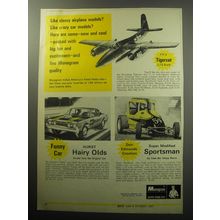 1967 Monogram Models Ad - F7F-3 Tigercat, Hurst Hairy Olds Funny Car