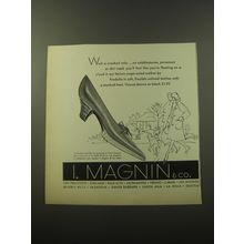 1960 I. Magnin Shoes Ad - Walk a crooked mile