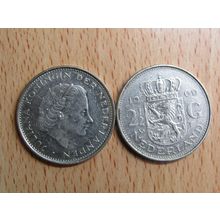 Netherlands 1969 2 1/2 Guilden Coin