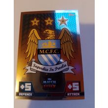 match attax 14/15 club badge manchester city no.163