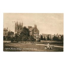 Postcard UK Oxfordshire Oxford Merton College university posted 1912