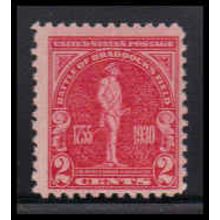 688 2c Battle of Braddock Just Clears MNH O2497
