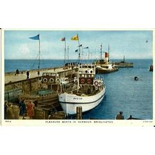 Yorkshire BRIDLINGTON Pleasure Boats Postcard (Tuck BDGN 31)