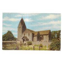 SOMPTING CHURCH, Sussex vintage used postcard 1966 postmark