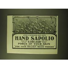 1902 Hand Sapolio Soap Ad - After a refreshing bath with Hand Sapoliio