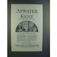 1925 Atwater Kent Radio Ad - Model 10, 12, 30, 19, 9
