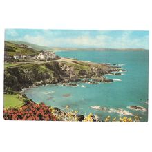 WOOLACOMBE used VINTAGE postcard Colourmaster c. 1971 unfranked 2,1/2p stamp =