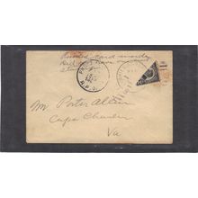 Cover Bi-Sected 610 2c Warren G. Harding RPO Cancel CV01015