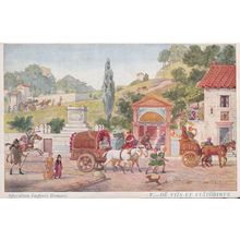 Roman Horse Transport Card Postcard Old Italian Latin School Card